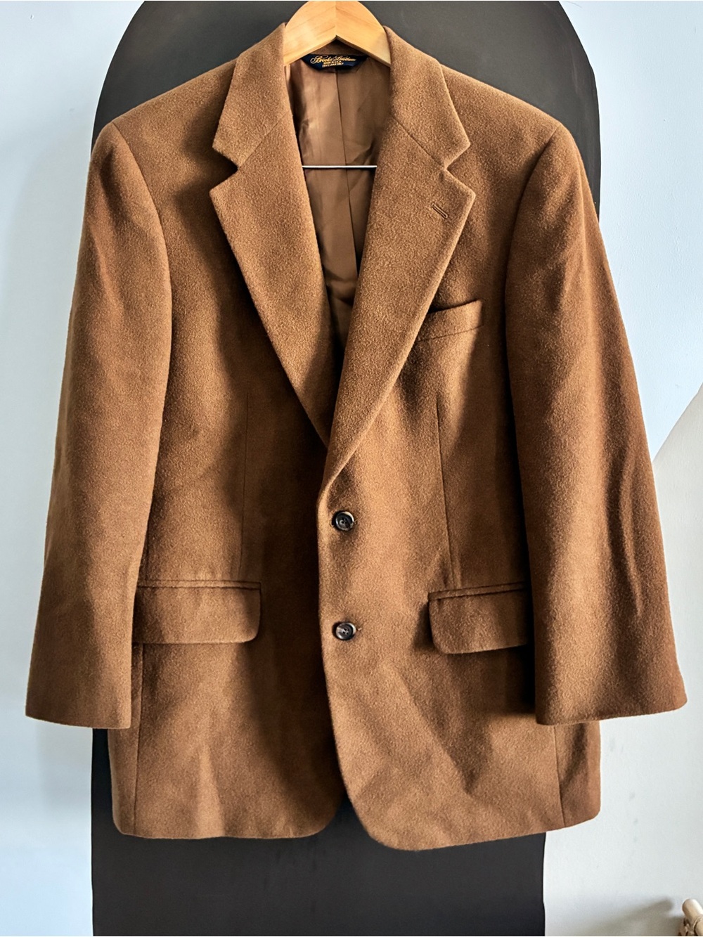 Vintage Brooks Brothers 100% Camel Hair Blazer Camel Brown 38S Made USA